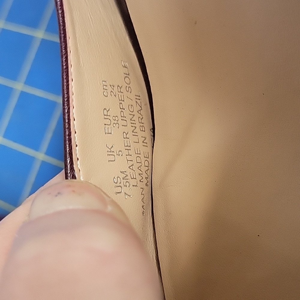Naturalizer 27 Licia Pointed Toe Pumps Size 7.5M Leather New Burgandy/Wine - Picture 12 of 12